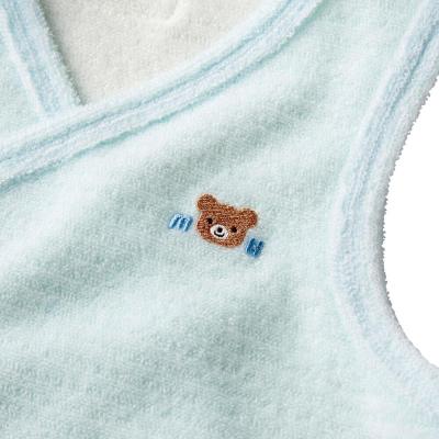 ふるさと納税 玖珠町 ミキハウス ベビー 無撚糸 パイルボーダー 胴着 ( ブルー ) |  | 03