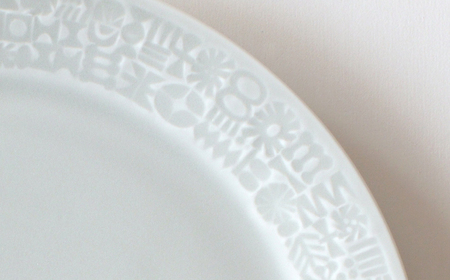 【波佐見焼】PATTERNED PLATE 21 morning mist 【BIRDS’ WORDS】[CF095]