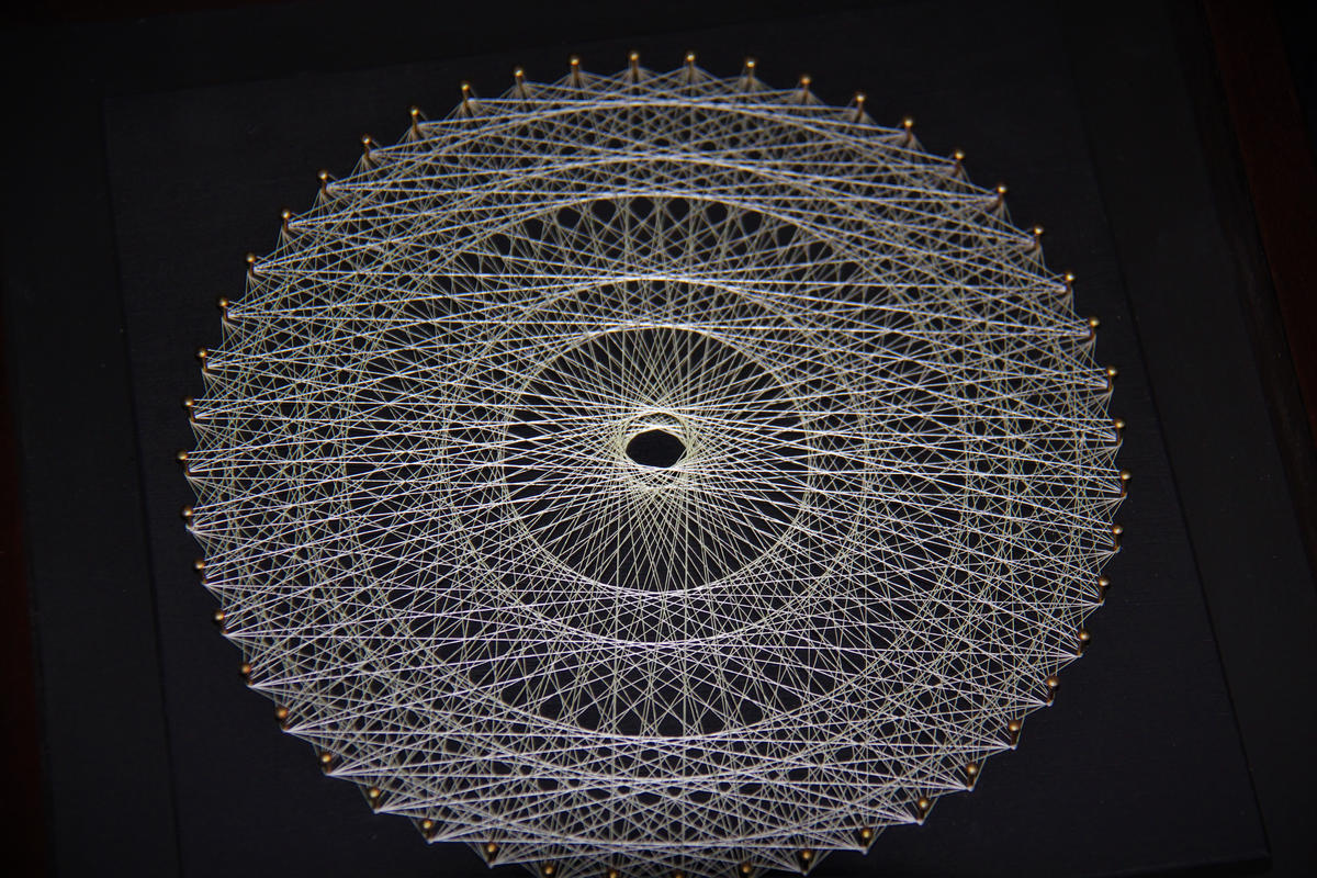 【ふるさと納税】野生のシルク　繊維のダイヤモンド　天蚕糸の糸かけアート