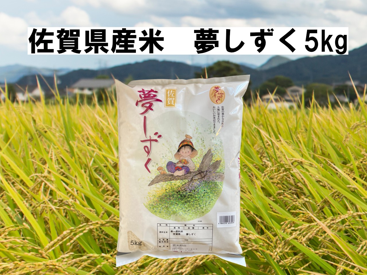 
                  佐賀県産米 夢しずく5kg
                