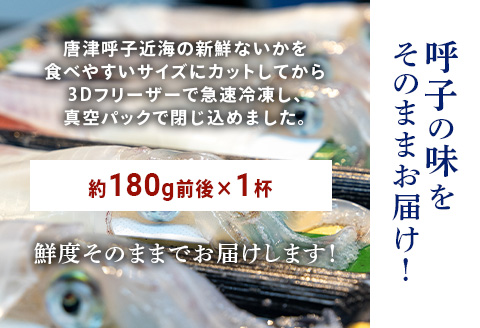 『予約受付』唐津呼子産いか活造り 1杯(180g前後) 急速冷凍 新鮮そのまま食卓へ！イカ 刺身 簡単 ギフト※水揚げあり次第令和6年6月以降順次発送させていただきます。