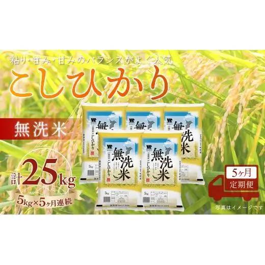 ＜5か月定期便＞ 千葉県産「コシヒカリ」無洗米 5kg×5か月連続 計25kg A074