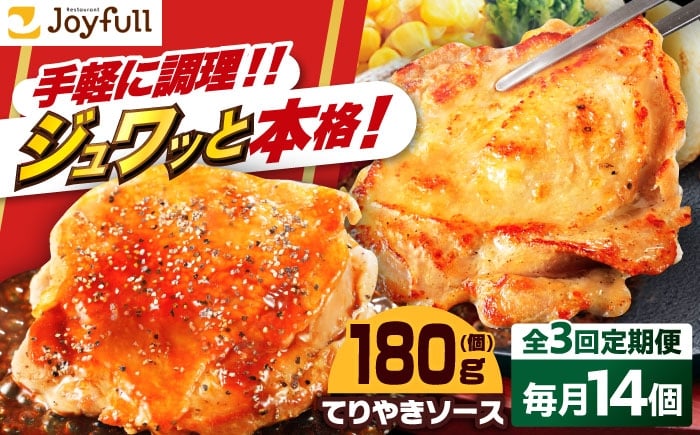 
            【全3回定期便】ジョイフル　チキンステーキ　14袋（てりやきソース・ペッパー付き）《築上町》【株式会社　ジョイフル】 [ABAA081] 36000円
          