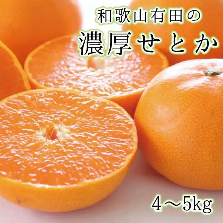 【赤秀】 和歌山 有田の濃厚 せとか 4～5kg / くだもの フルーツ 果実 果物 有田 みかん 晩柑 ※2027年2月中旬～3月中旬に順次発送 【ard014-noko-p-4-5】