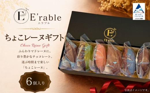 ちょこレーヌギフト 6個入り マドレーヌ チョコ チョコレート ショコラ スイーツ まどれーぬ マドレーヌ セット 詰め合わせ 食べ比べ 詰合せ 贈答 プレゼント | 石川県 小松市 エラブル 【E'rable ショコラトリー パティスリー】