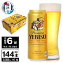 【ふるさと納税】 定期便 ビール サッポロ エビス サッポロビール 【定期便 6回】 プレミアムヱビス ビール 500ml×24本(1箱) T0038-2106