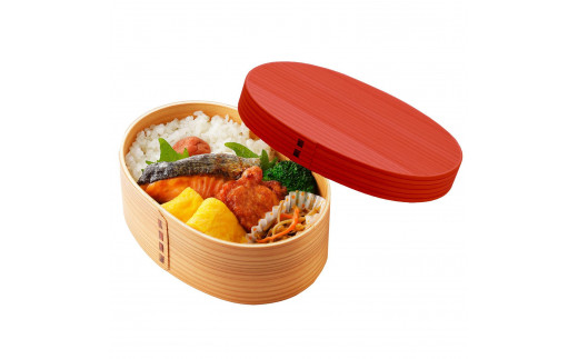 【チェリーピンク】曲げわっぱ 弁当箱 一段 カラー 紀州漆器 伝統工芸