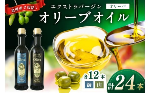 EXオリーブオイル オリーバ 海・山 2種24本セット【026B-002】