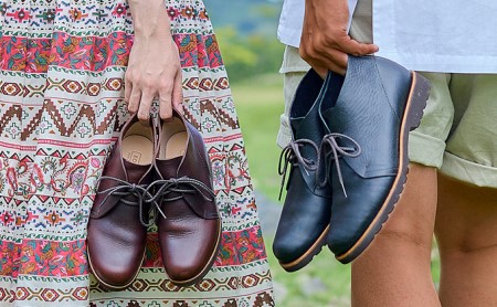 レディース ブーツ 本革 吉野チャッカ 日本製 KOTOKA（コトカ）レザー 日本製 紐 No.KTO-7322ブラウン 22.5cm