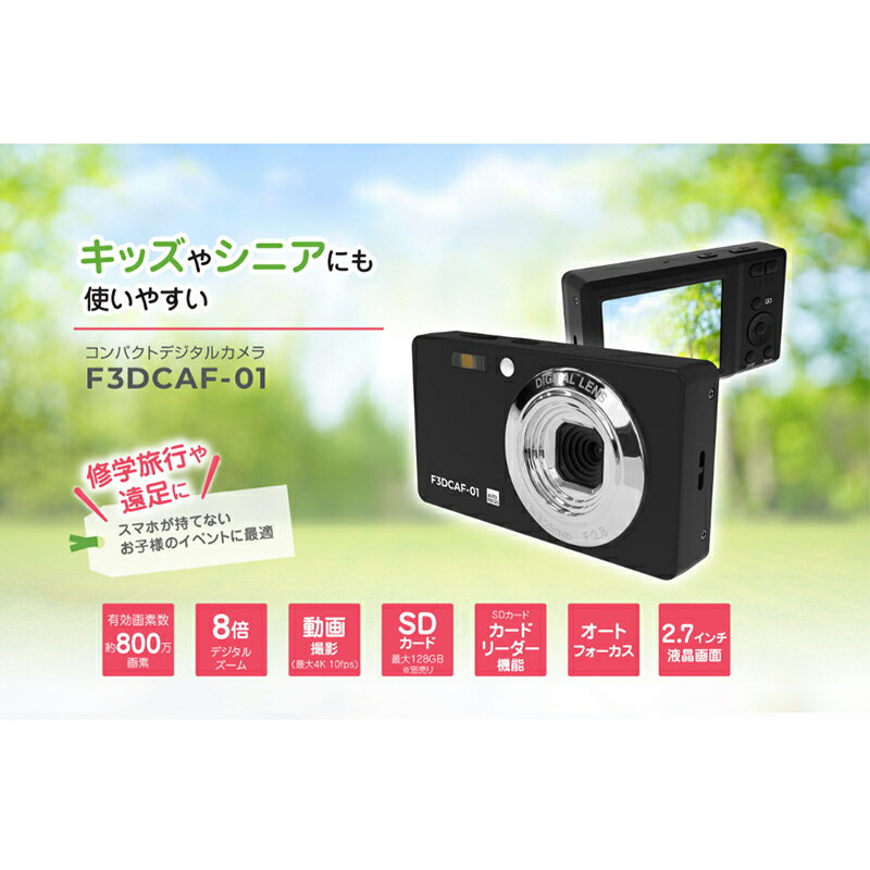 【ふるさと納税】再生新品 同様 整備済み品業務用800万画素コンパクトデジタルカメラF3DCAF-01-AYASE カメラ デジカメ 軽量 コンパクト 動画撮影 神奈川県 綾瀬市