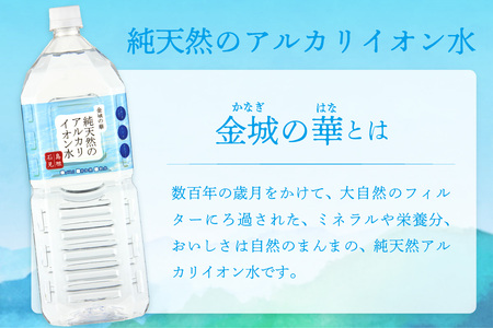 ミネラルウォーター 金城の華 2L 8本入 2箱 飲料水 水 アルカリイオン水 セット ドリンク 【043_1837】