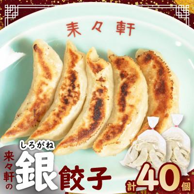 ふるさと納税 横須賀市 来々軒の銀(しろがね)餃子 40個
