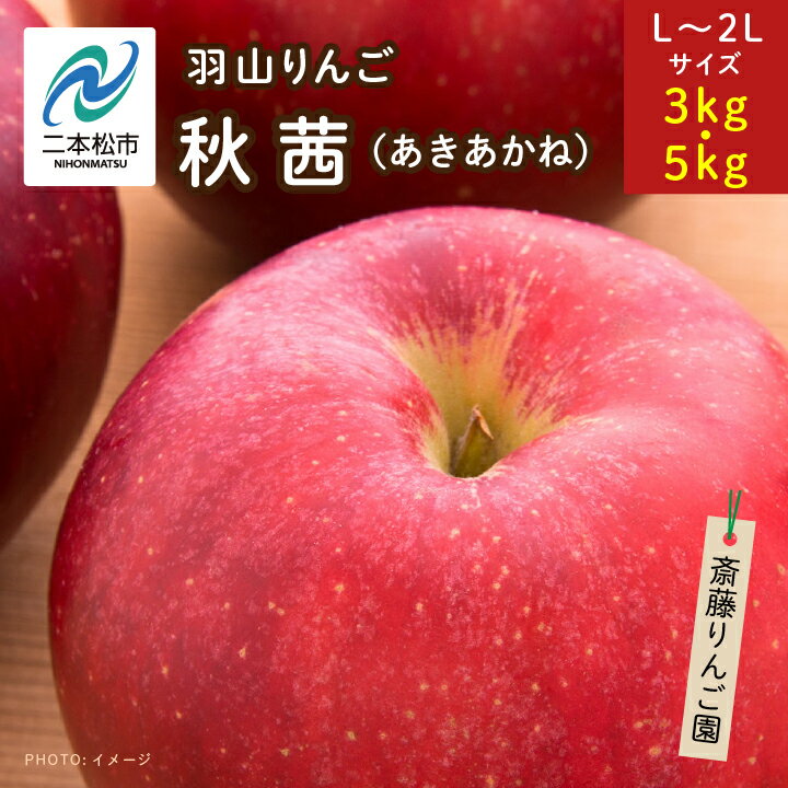 【ふるさと納税】 ＼選べる容量！／《2025年10月下旬以降順次発送》羽山のりんご　秋茜L〜2Lサイズ3kg〜5kg りんご リンゴ 果物 フルーツ 羽山りんご 3kg 5kg 秋茜 人気 くだもの おすすめ お中元 お歳暮 ギフト 二本松市 ふくしま 福島県 送料無料 【斎藤りんご園】