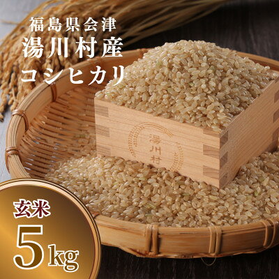 【ふるさと納税】令和8年産湯川村産コシヒカリ(玄米) 5kg R9.7月発送分【1773909】