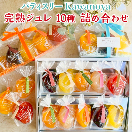 河の屋　パティスリー Kawanoya　完熟ジュレ 10種 詰め合わせ｜ジュレ ゼリー シャーベット 洋菓子 おやつ お菓子 おかし スイーツ おすすめ 人気 セット 贈り物 プレゼント ギフト 夏 愛知県 美浜町 ※北海道・沖縄・離島への配送不可 ※2026年5月上旬～8月下旬頃に順次発送予定