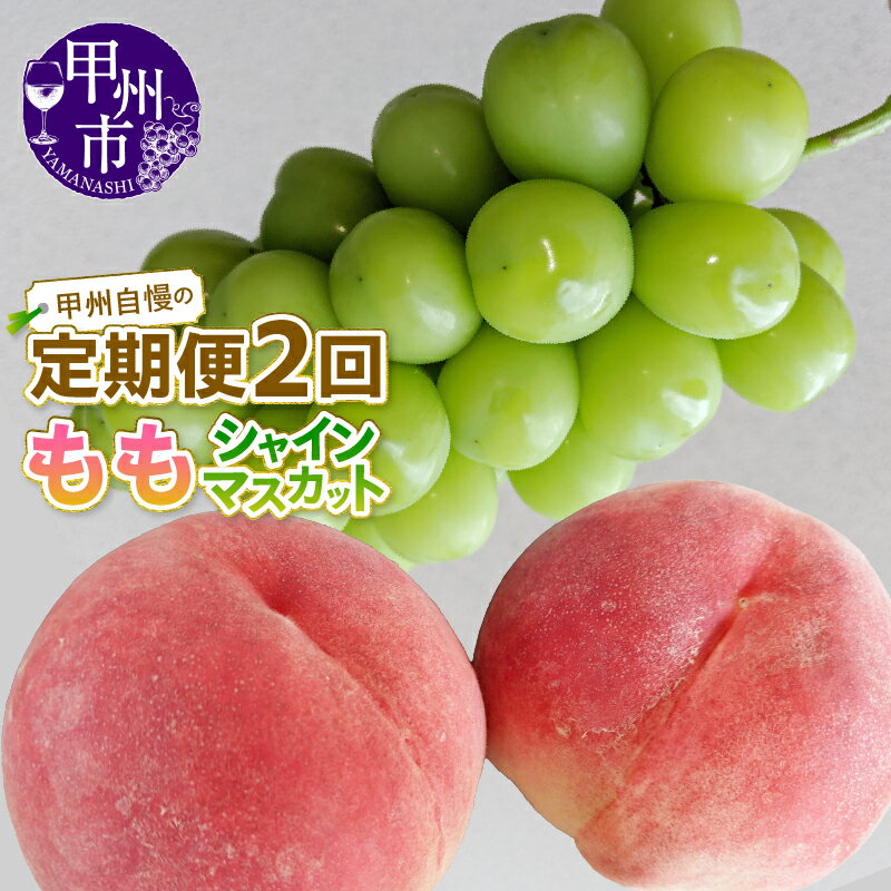 【ふるさと納税】 フルーツ 定期便 桃 約2kg シャインマスカット 1.2kg 果物 くだもの 果実 完熟 新鮮 甘味 産地直送 特産品 2025年発送 数量限定 期間限定 6月 7月 8月 9月 10月 発送 年2回お届け 贈答 ギフト 家庭用 甲州市 山梨県 （NK） 【C-421】