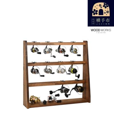 ふるさと納税 横手市 WOOD WORKS リールスタンドAタイプ/Lサイズ【本体カラー:ブラウン】