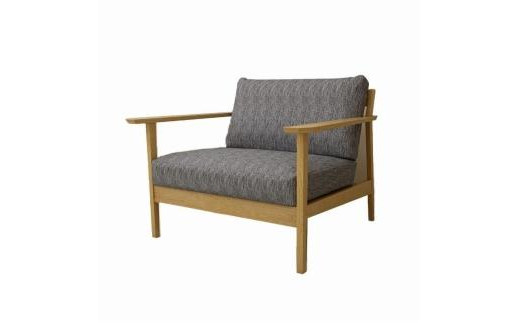 【開梱設置】高野木工 CEBU セブ ソファ 1人掛け ホワイトオーク 生地：CHART3 アトモスグリーン【10年保証】