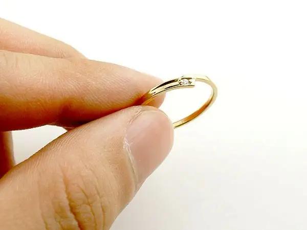  リング 細め 指輪 ダイヤモンド ゴールド 一粒 ダイヤ 10金 イエローゴールドk10 10k シンプル 細身 ジュエリー プレゼント 山梨県 昭和町 送料無料 管理番号150205105dyiu