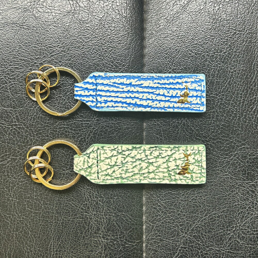 【ふるさと納税】シャーク(サメ革) キーホルダー 鍵 キーケース サメ 鮫 レザー エキゾチックレザー シャークスキン シボ 天然皮革
