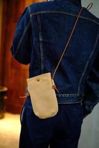 天神ワークス レザーサコッシュSP04【RED】