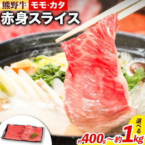 【ふるさと納税】熊野牛 赤身 すき焼き しゃぶしゃぶ用 株式会社Meat Factory《30日以内に出荷予定(土日祝除く)》和歌山県 日高川町 スライス すきやき しゃぶしゃぶ 牛肉 和牛 牛 送料無料
