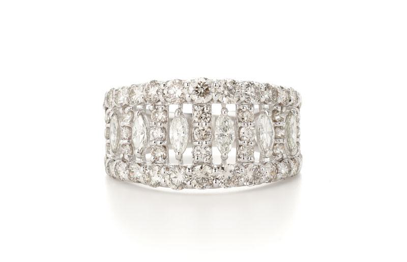 ARC-EN-CIEL プラチナ ダイヤリング（計 2.0ct）【鑑別書付き ジュエリー プレゼント ギフト ファッション アクセサリー 贈り物 贈答 お祝い 記念日】 J005-4