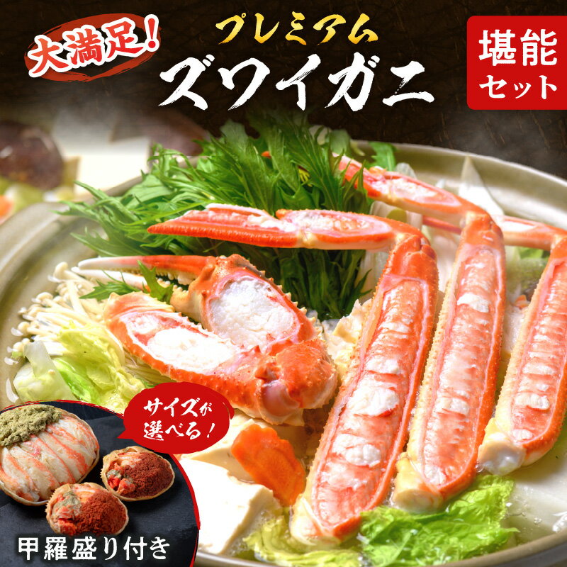 【ふるさと納税】雄雌甲羅盛り付／【蟹の匠 魚政】プレミアムズワイガニ堪能セット - 魚政BLACK 選べる 配送時期 サイズ 小～ビッグサイズ ズワイガニ セイコガニ 松葉ガニ カニスキ カニ鍋 蟹鍋 かに刺身 かにしゃぶ 蟹しゃぶしゃぶ ブランドガニ ふるさと納税 カニスキ