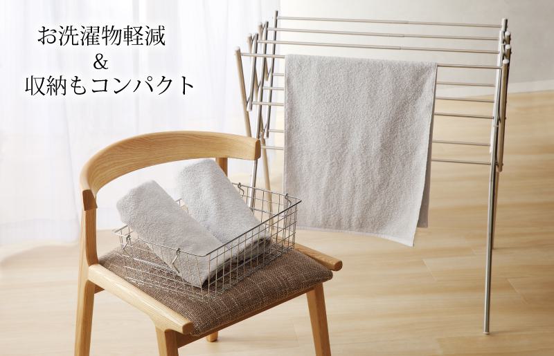【スピード発送】ホテルスタイル ミニバスタオル ６枚 ライトグレー 40×100cm 【泉州タオル 国産 吸水 普段使い シンプル 日用品】 010B1126