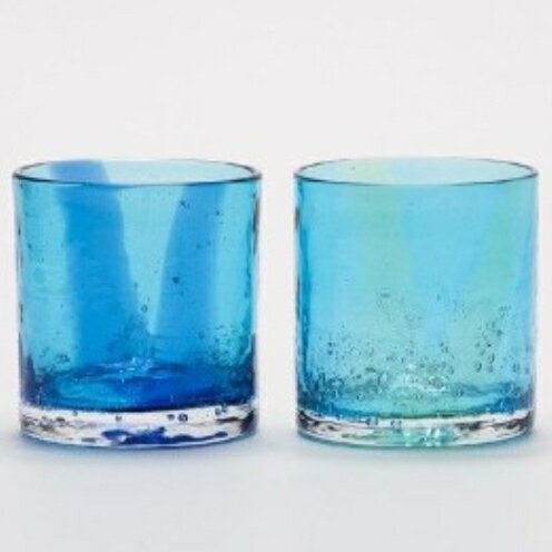 【ふるさと納税】【RYUKYU GLASS WORKS 海風】はまういロックグラス2色セット
