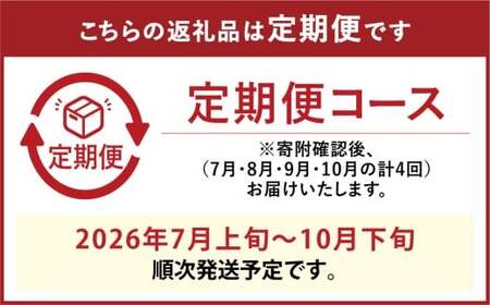 [HS]【4回定期便】温室・露地 シャインマスカット 晴王 2房（合計約1.4kg）【2026年7月上旬～10月下旬発送予定】マスカット 葡萄 ぶどう ブドウ フルーツ 果物 くだもの デザート 冷蔵