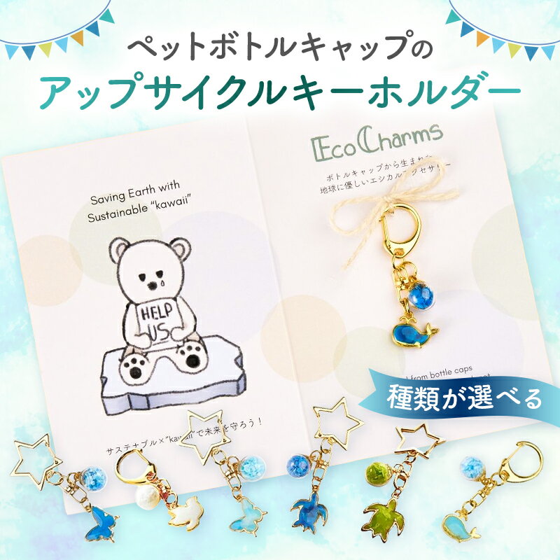 【ふるさと納税】 【種類が選べる】「EcoCharms（エコチャームズ）」ペットボトルキャップのアップサイクルキーホルダー 東京都渋谷区 エコチャーム ペットボトルの蓋 キーホルダー アップサイクル 環境保護 送料無料