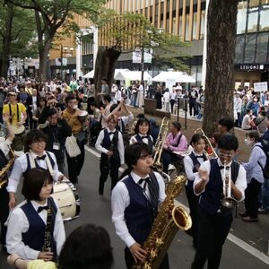 【紫/Lサイズ】JAZZinFUCHUと府中市の協働が奏でるハーモニーTシャツ