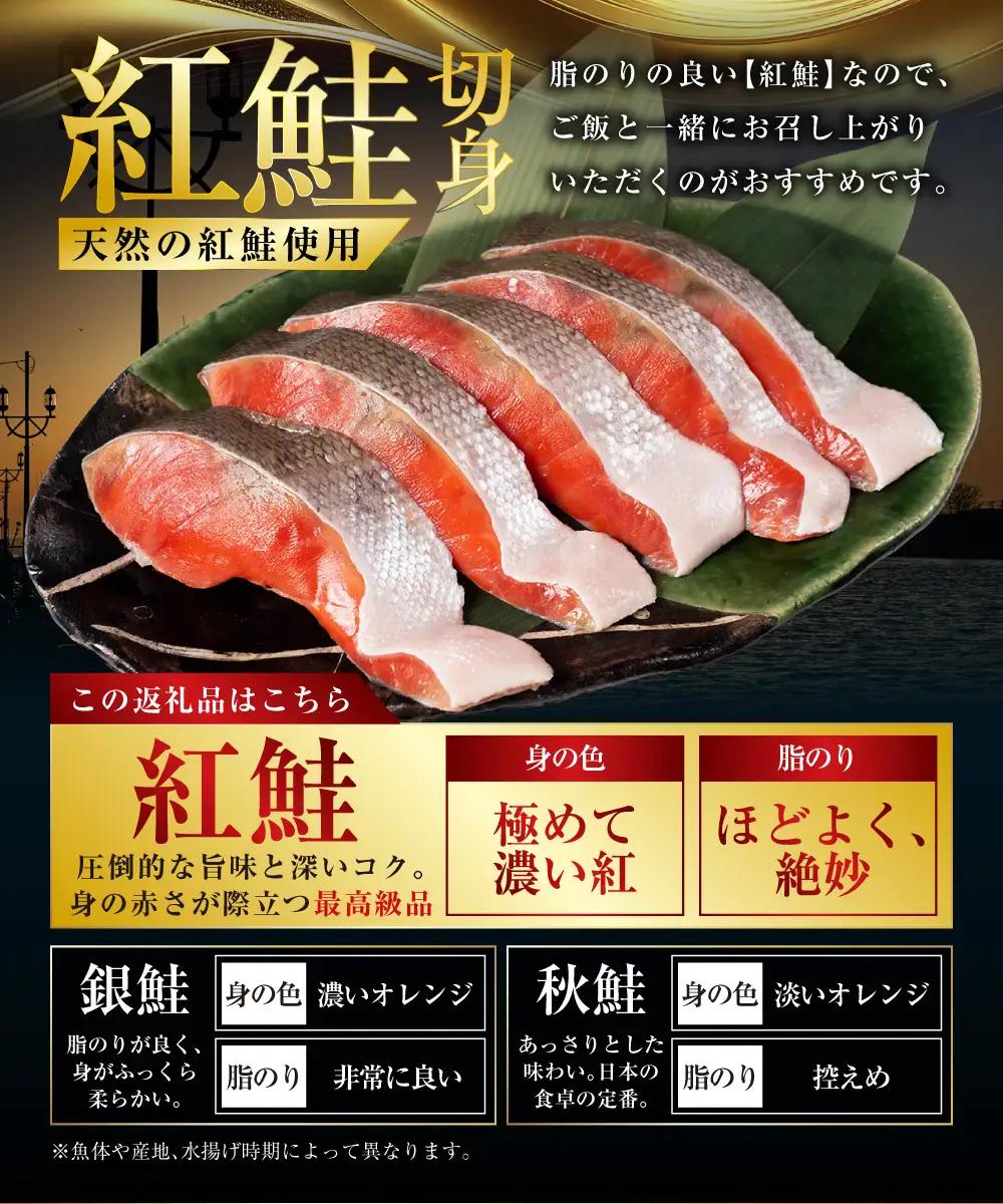 北海道笹谷商店 紅鮭切身5切×3パック【15切】 F4F-8429