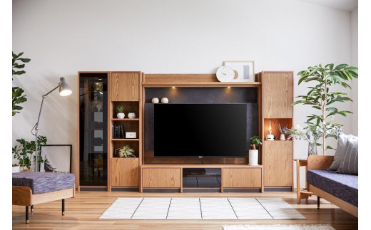 
                  バロン160ハイテレビボード3点セット　全2色【モーブル】【大川家具】
                