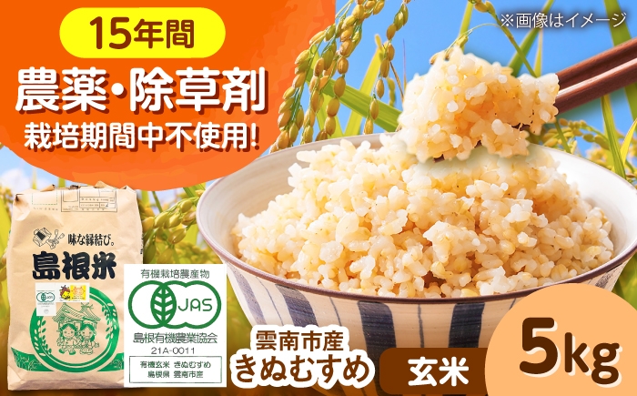 
                  【有機JAS認証】＼スピード配送／ 令和7年産 玄米 雲南市産きぬむすめ 5kg 島根県雲南市/佐藤ファーム ｜玄米 コメ 有機栽培 美味しまね認証 無農薬 [AIEO006]
                