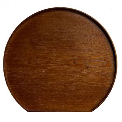 ふるさと納税 海南市 半月盆 木製 ケヤキ調 尺二 36cm トレー  和食