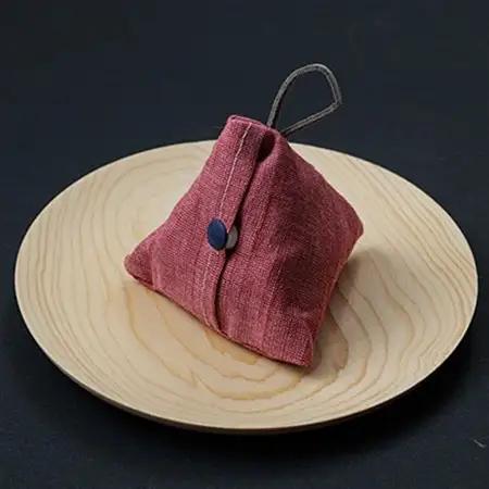 【下郷町特産】木地工房品　豆皿1枚　ポプリ(香り袋付)【1112154】