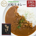 【ふるさと納税】◆4等級以上　宮崎牛カレー(180g×6箱)