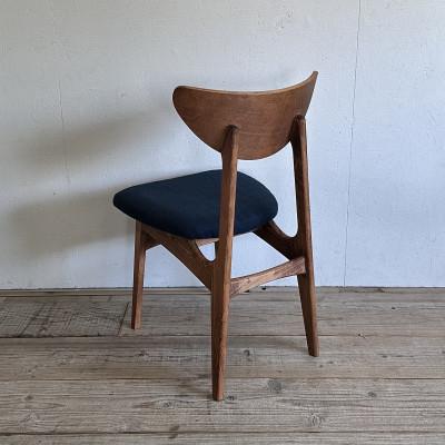 ふるさと納税 富田林市 Karl Dining Chair ヘリンボーン ネイビー ダークブラウンフレーム【SWOF】 |  | 02