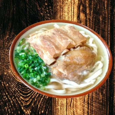 ふるさと納税 与那原町 本ソーキそば&三枚肉そば(細麺・大盛り4食セット)沖縄そば |  | 01