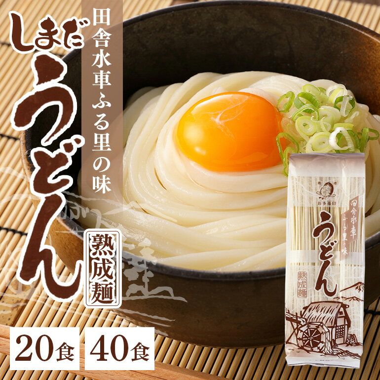 【ふるさと納税】 麺 曲がり麺 しまだ麺 うどん 選べる 5袋 20食 10袋 40食 送料無料 y12-165