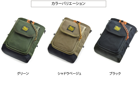 VanNuys セミフラップフロントポケット付き ウエストオープンツールバッグ  多機能 収納多数 メンズウエストバッグ  メンズヒップバッグ 帆布 バンナイズ ファッション カバン  ブラック