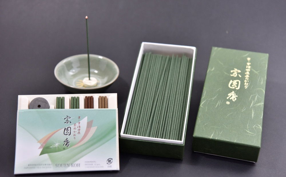 
                  京・宇治田原茶のかおり　宗圓香セット〈お香 お茶 香り お線香 緑茶 京番茶 ほうじ茶 インテリア 工芸品〉  n0103改
                