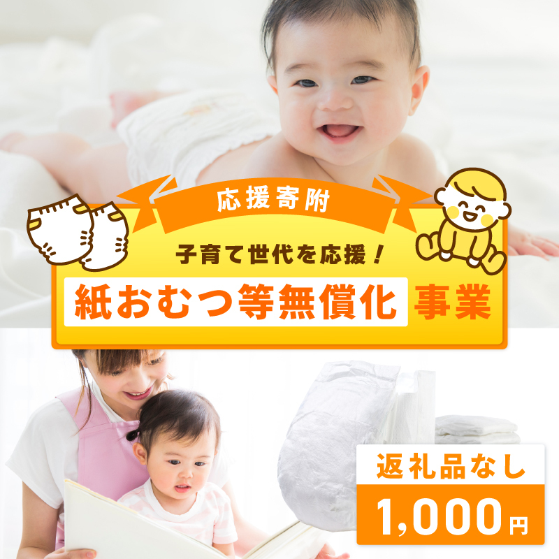 【返礼品なし】子育て世代を応援！紙おむつ等無償化応援寄附（大阪府泉佐野市）　 ON0016