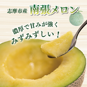 【011-31】【令和6年10月発送分】南張 メロン １個 川口農園 / ふるさと納税 フルーツ 果物 果実 新鮮 お取り寄せ melon 伊勢志摩 産直 三重県 志摩市 浜島町