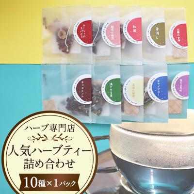 ふるさと納税 美濃加茂市 【ハーブ専門店】人気ハーブティー  10種 詰め合わせ (個包装  計10パック入り)