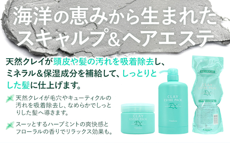 トリートメント クレイエステ パック EX 500g《30日以内に出荷予定(土日祝除く)》茨城県 結城市 化粧品 ヘアケア トリートメント ミント スカルプ ヘアエステ クレイ 詰め替え用 ケア用品 