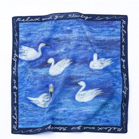 【ezu】handkerchief /no.005◆コットン100%◆大判◆おしゃれ◆手描き【1650038】