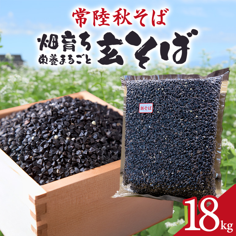常陸秋そば 畑育ち 栄養まるごと 玄そば 18kg 84-B